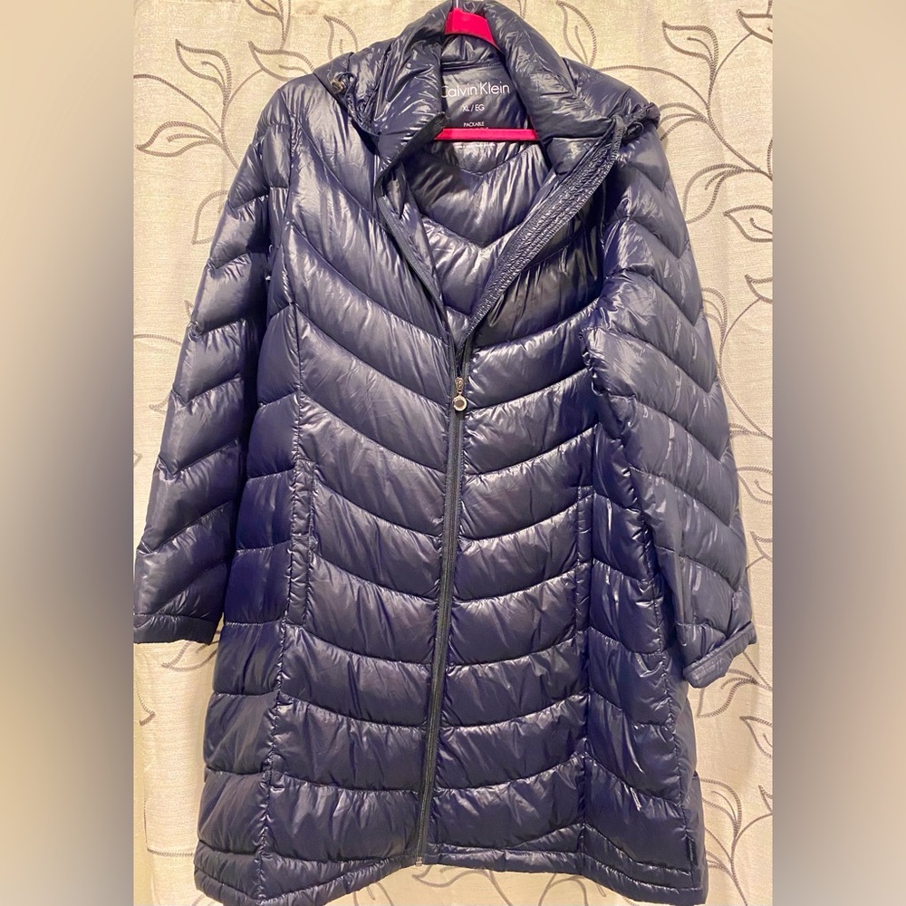 Below knew puffy coat